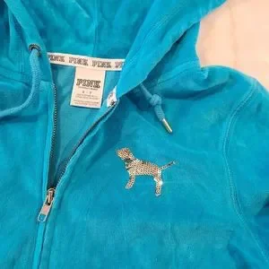 PINK Victoria's Secret Tops Pink Victorias Secret Blue Gold